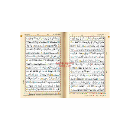 The Holy Quran Tajweed Rules with Colour Coded (Pocket Size) (Persian/Urdu script) - Dar Al-Tawhid Publications