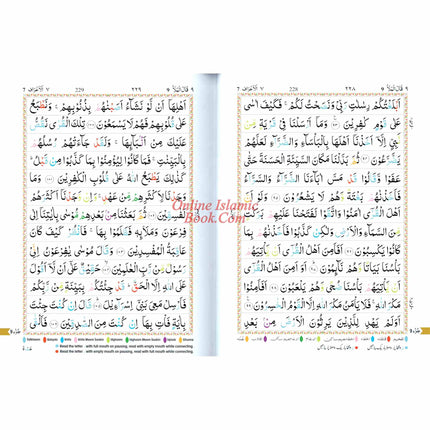 The Holy Quran Colour Coded Tajweed Rules with Colour Coded Manzils (Large Size) Kaaba Cover,Ref 3-CC Kabah (13 Lines) - Dar Al-Tawhid Publications