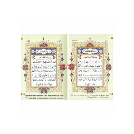 The Holy Quran Tajweed Rules with Colour Coded (Pocket Size) (Persian/Urdu script) - Dar Al-Tawhid Publications