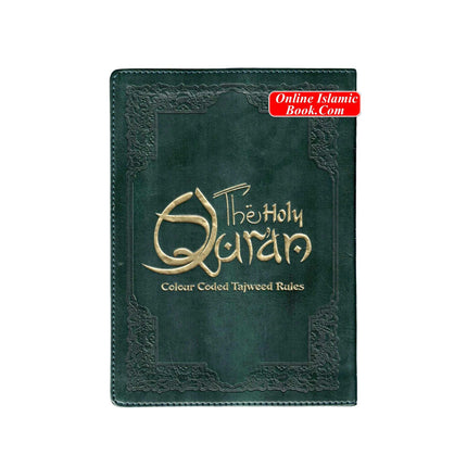 The Holy Quran Colour Coded Tajweed Rules Premium Leather Flexi-Bound Ref 123-CC Flexi Cover (15 Lines) - Dar Al-Tawhid Publications