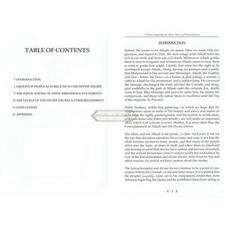 A Treatise Regarding the Divine Decree and Foreordainment By Shaykh Muhammad Al-Uthaymin