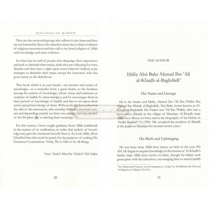Disciples of Hadith: The Noble Guardians by Imam Al-Khatib al-Baghdadi    ISBN: 9781904336662