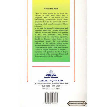 Divine Existence (Versus Doubt) By Shaykh Muhammad M. Al-Sha'rawi