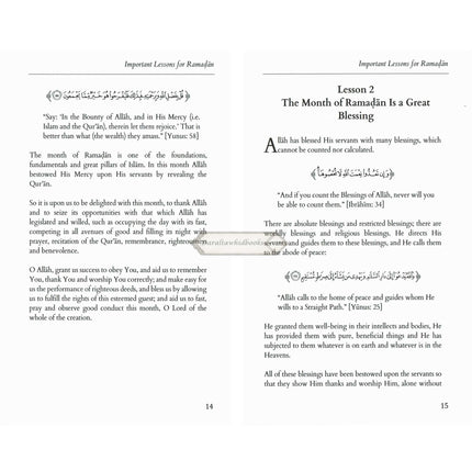 Important Lessons for Ramadan,30 Daily Lessons for The Blessed Month Of Ramadan By Shaykh Abdur Razzaq Al Abbaad