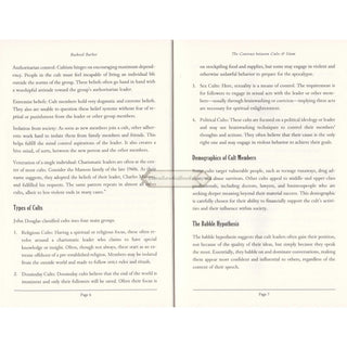 Islam's Cure to the Madness of Modern-Day Cults