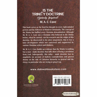 Is the Trinity Doctrine Divinely Inspired? By M. A. C. Cave    ISBN: 9789675699665