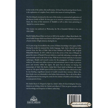 Learning About Iman By Siddiq Hasan Khan al-Qanuji