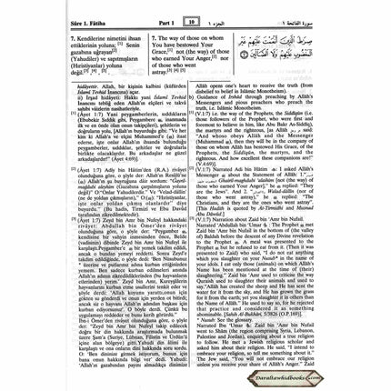 Quran in Turkish Language (The Noble Quran in Turkish Language with Tafsir)(Turkish, English and Arabic Language)