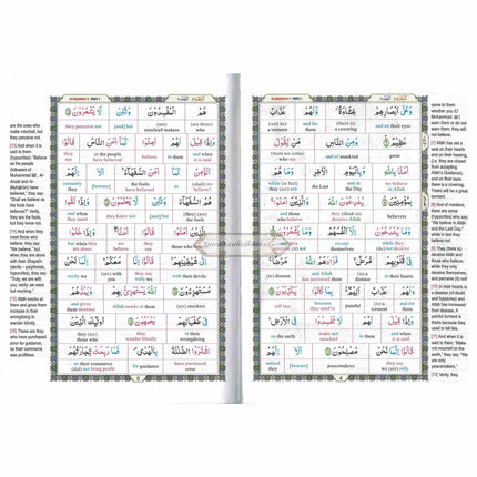 Study The Noble Quran Word-for-Word (Full Color 3 Vol. Set) By Dr. Muhsin Khan & Dr. Taqi-ud-Din Al-Hilali