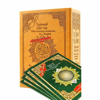Tajweed Quran 30 Parts Set with English Translation and Transliteration By Abdullah Yusuf Ali