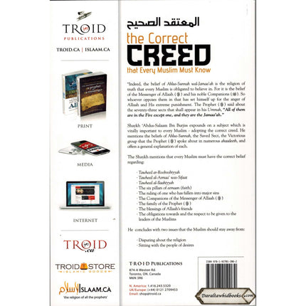 The Correct Creed that Every Muslim Must Know By Abdus-Salaam Ibn Burjiss