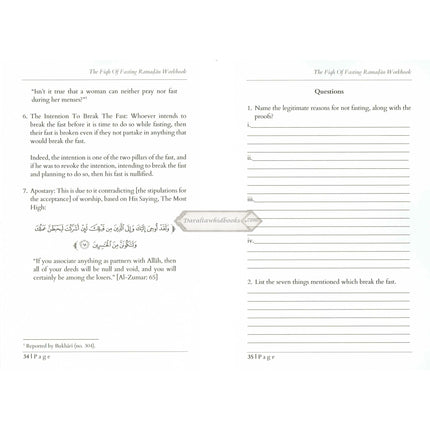 The Fiqh Of Fasting The Month Of Ramadan Workbook (1)