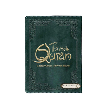 The Holy Quran Colour Coded Tajweed Rules Premium Leather Flexi-Bound Ref 123-CC Flexi Cover (15 Lines)