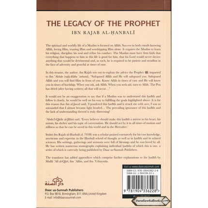 The Legacy of the Prophet By Ibn Rajab al-Hanbali    ISBN: 9781904336228