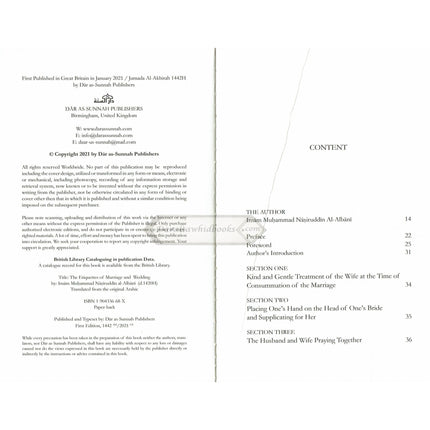 The Marriage Guide: According To The Sunnah Of The Prophet By Imam Nasir Al-Din Alabni    ISBN: 9781904336686