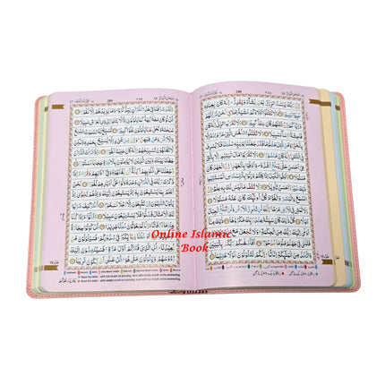 The Holy Quran – Color Coded Tajweed Rules (Ref 123CC) Flexi Leather cover - Dar Al-Tawhid Publications